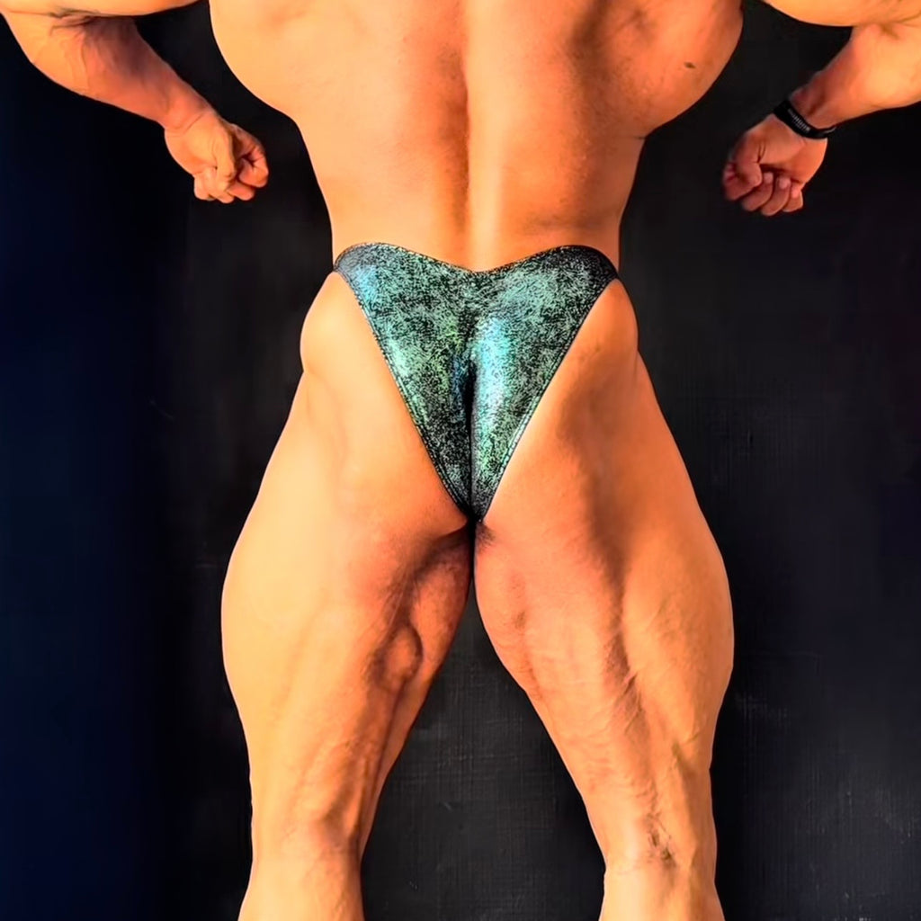 Bañador de culturismo Estampado Verde holograma