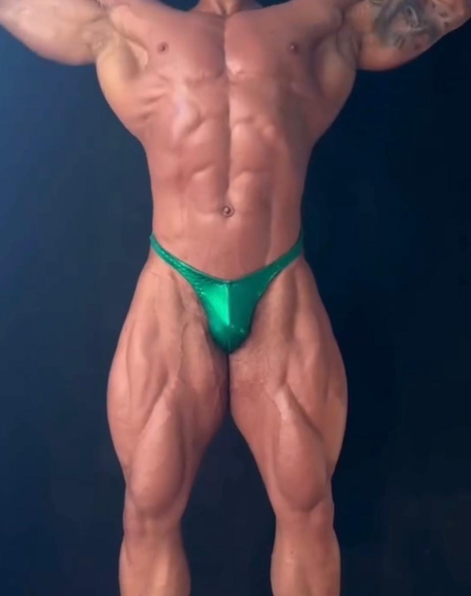 Bañador de culturismo verde Brasil
